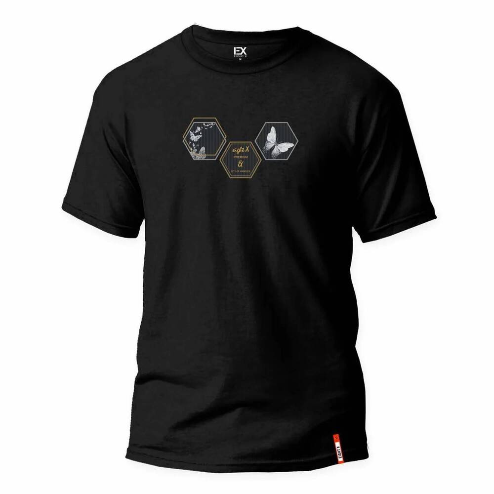 NEW EIGHT X men's mariposa street t-shirt in black